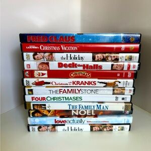 Lot of 12 Christmas DVD's - Love Actually, Fred Claus, Vacation, Family Stone +